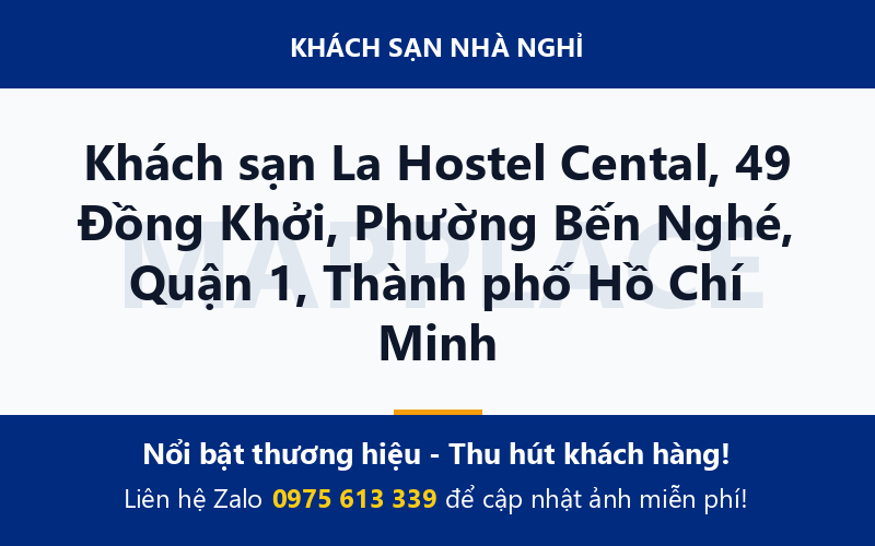 Khách sạn La Hostel Cental, 49 Đồng Khởi, Phường Bến Nghé, Quận 1, Thành phố Hồ Chí Minh