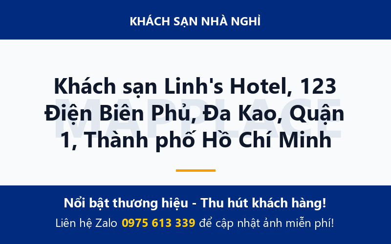 Khách sạn Linh's Hotel, 123 Điện Biên Phủ, Đa Kao, Quận 1, Thành phố Hồ Chí Minh