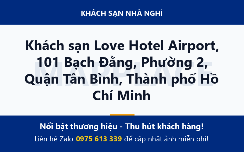 Khách sạn Love Hotel Airport, 101 Bạch Đằng, Phường 2, Quận Tân Bình, Thành phố Hồ Chí Minh