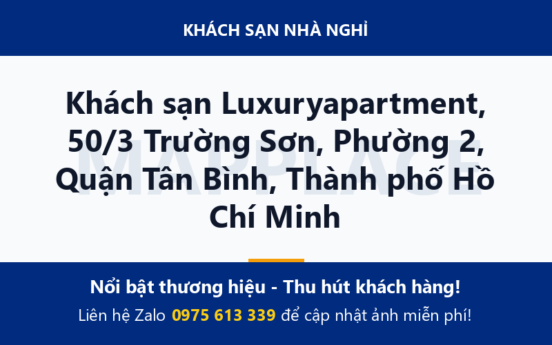 Khách sạn Luxuryapartment, 50/3 Trường Sơn, Phường 2, Quận Tân Bình, Thành phố Hồ Chí Minh