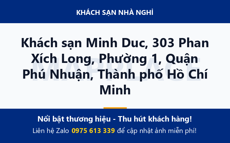 Khách sạn Minh Duc, 303 Phan Xích Long, Phường 1, Quận Phú Nhuận, Thành phố Hồ Chí Minh