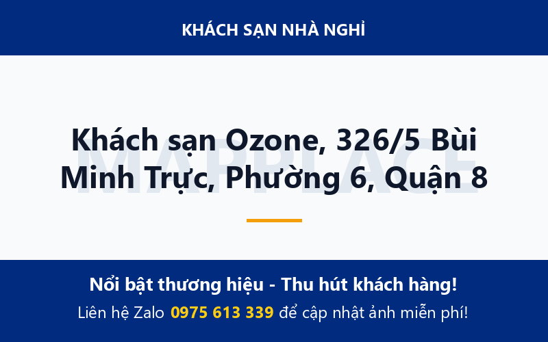 Khách sạn Ozone, 326/5 Bùi Minh Trực, Phường 6, Quận 8