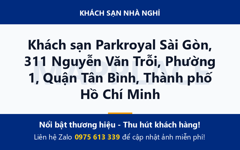 Khách sạn Parkroyal Sài Gòn, 311 Nguyễn Văn Trỗi, Phường 1, Quận Tân Bình, Thành phố Hồ Chí Minh
