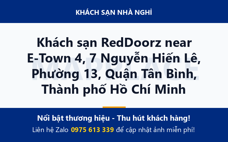 Khách sạn RedDoorz near E-Town 4, 7 Nguyễn Hiến Lê, Phường 13, Quận Tân Bình, Thành phố Hồ Chí Minh