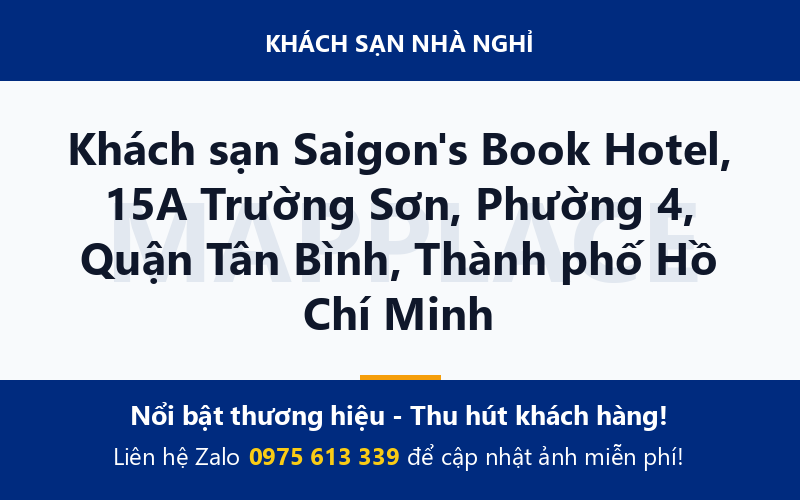 Khách sạn Saigon's Book Hotel, 15A Trường Sơn, Phường 4, Quận Tân Bình, Thành phố Hồ Chí Minh