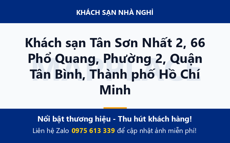 Khách sạn Tân Sơn Nhất 2, 66 Phổ Quang, Phường 2, Quận Tân Bình, Thành phố Hồ Chí Minh