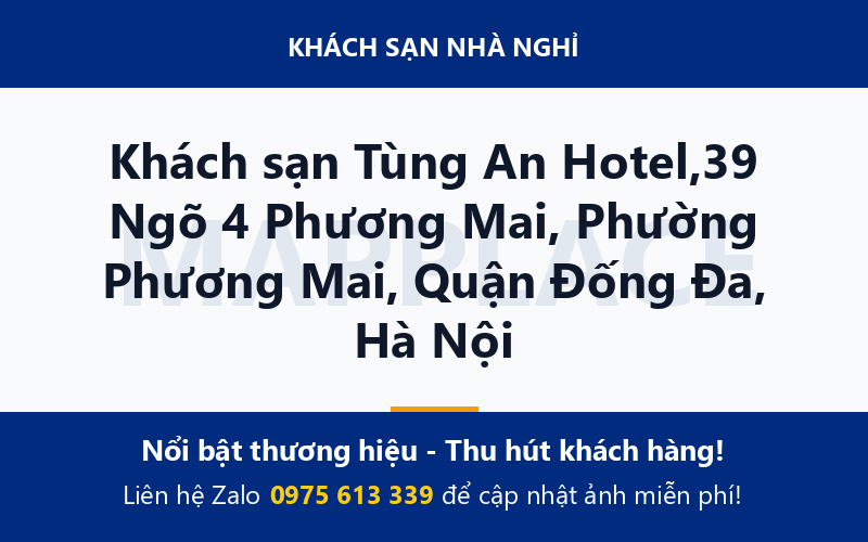 Khách sạn Tùng An Hotel,39 Ngõ 4 Phương Mai, Phường Phương Mai, Quận Đống Đa, Hà Nội
