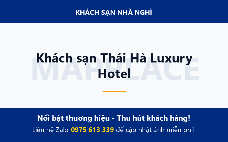 Khách sạn Thái Hà Luxury Hotel
