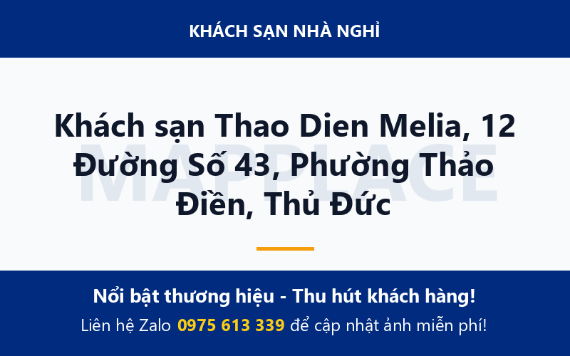Khách sạn Thao Dien Melia, 12 Đường Số 43, Phường Thảo Điền, Thủ Đức