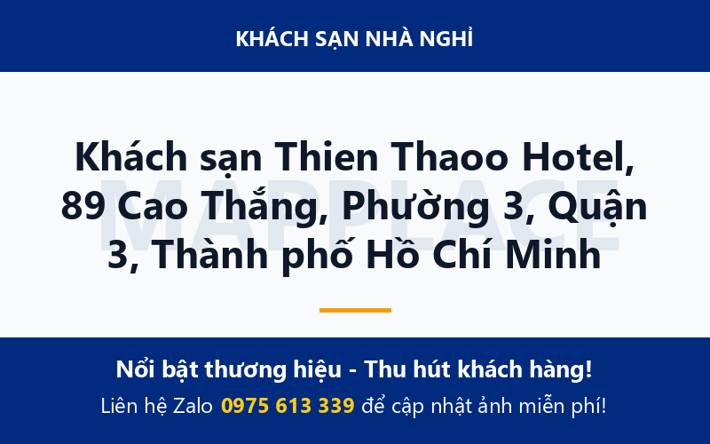 Khách sạn Thien Thaoo Hotel, 89 Cao Thắng, Phường 3, Quận 3, Thành phố Hồ Chí Minh