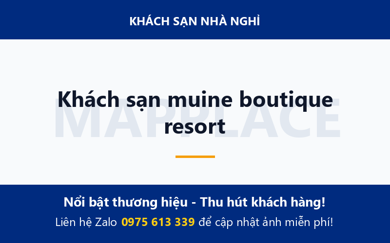 Khách sạn muine boutique resort