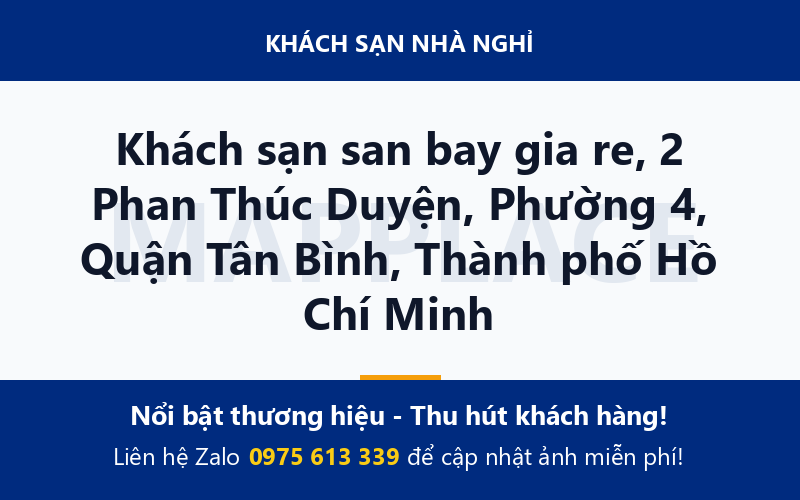 Khách sạn san bay gia re, 2 Phan Thúc Duyện, Phường 4, Quận Tân Bình, Thành phố Hồ Chí Minh