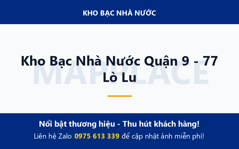 Kho Bạc Nhà Nước Quận 9 - 77 Lò Lu