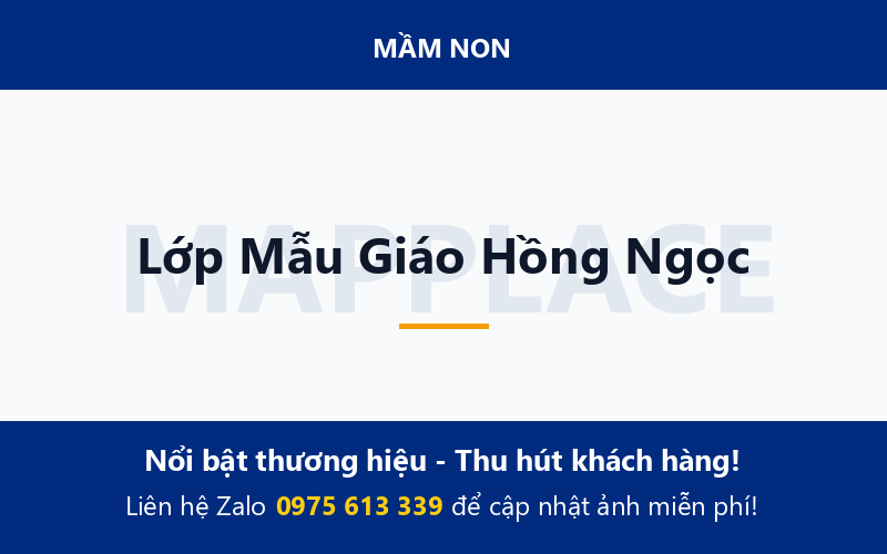 Lớp Mẫu Giáo Hồng Ngọc