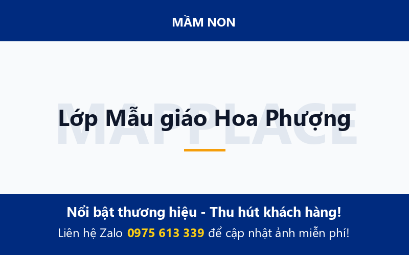 Lớp Mẫu giáo Hoa Phượng