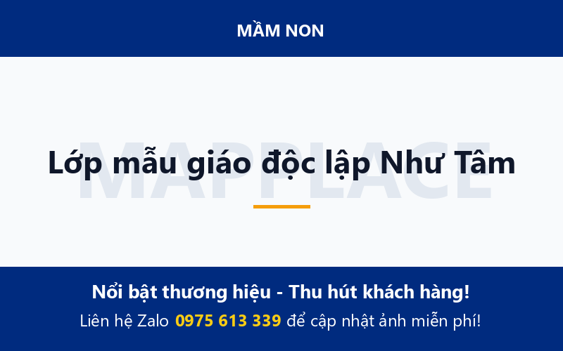 Lớp mẫu giáo độc lập Như Tâm