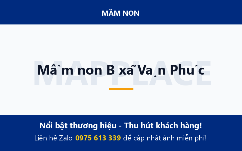 Mầm non B xã Vạn Phúc