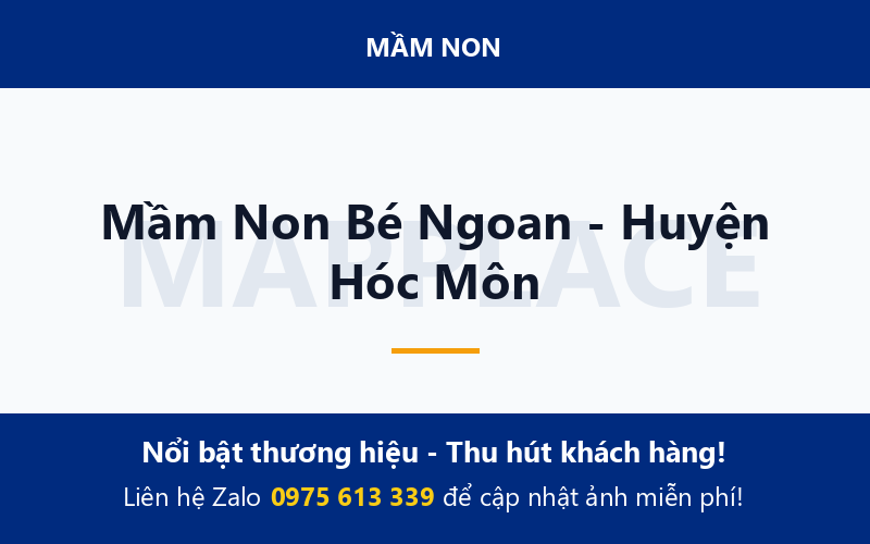Mầm Non Bé Ngoan - Huyện Hóc Môn