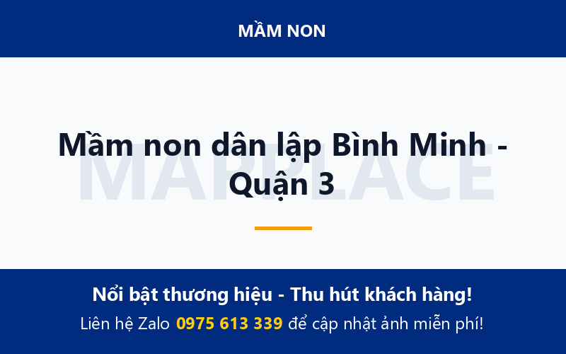 Mầm non dân lập Bình Minh - Quận 3