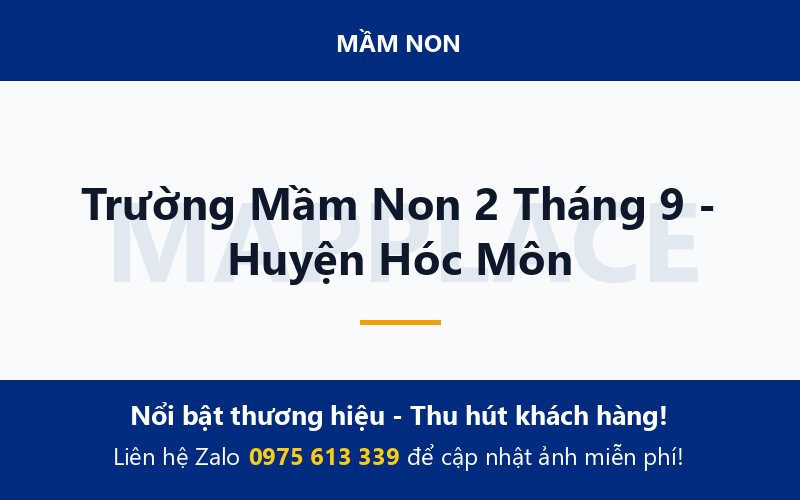 Trường Mầm Non 2 Tháng 9 - Huyện Hóc Môn