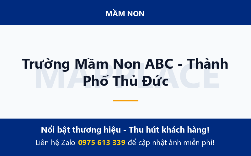 Trường Mầm Non ABC - Thành Phố Thủ Đức