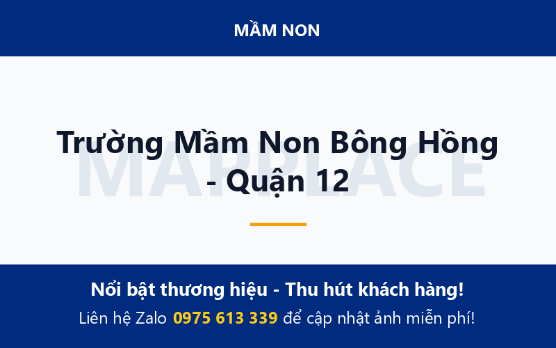 Trường Mầm Non Bông Hồng - Quận 12