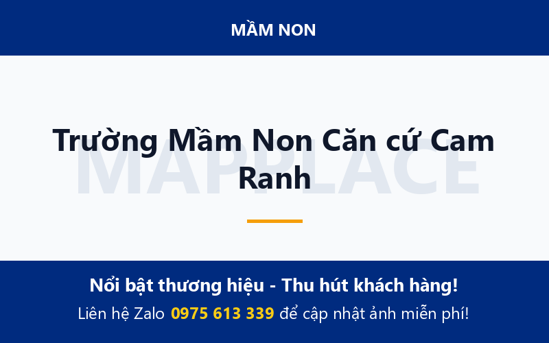 Trường Mầm Non Căn cứ Cam Ranh