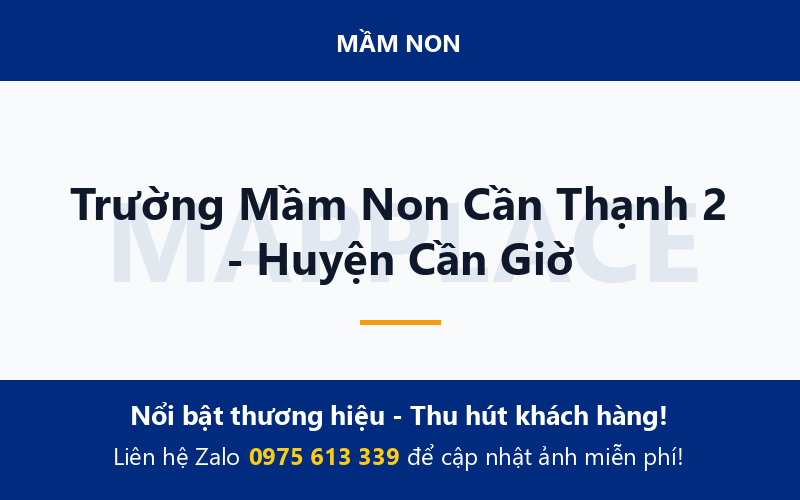 Trường Mầm Non Cần Thạnh 2 - Huyện Cần Giờ