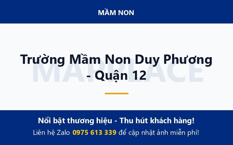 Trường Mầm Non Duy Phương - Quận 12