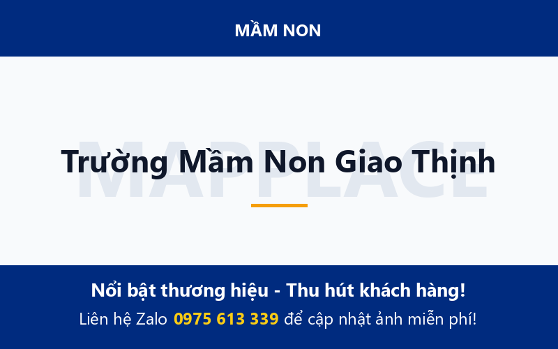 Trường Mầm Non Giao Thịnh