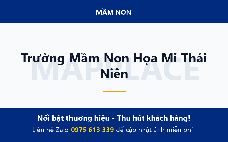 Trường Mầm Non Họa Mi Thái Niên