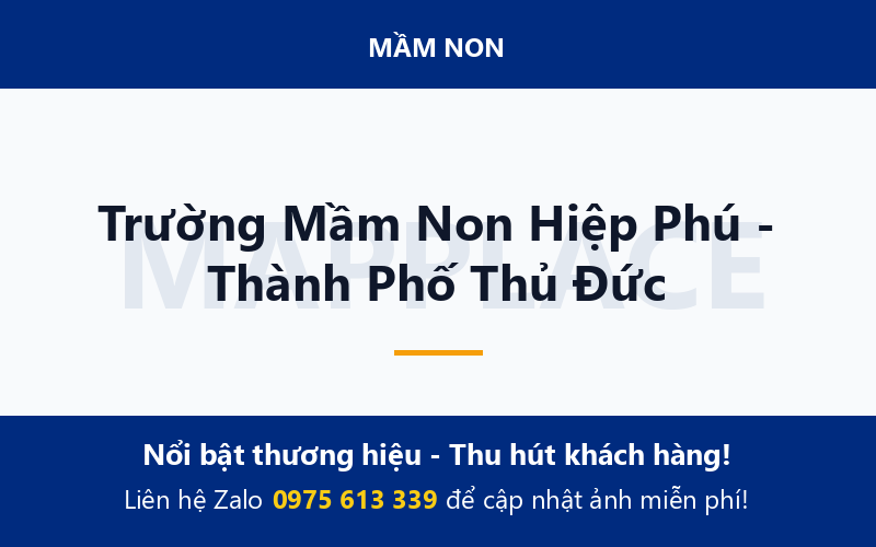 Trường Mầm Non Hiệp Phú - Thành Phố Thủ Đức
