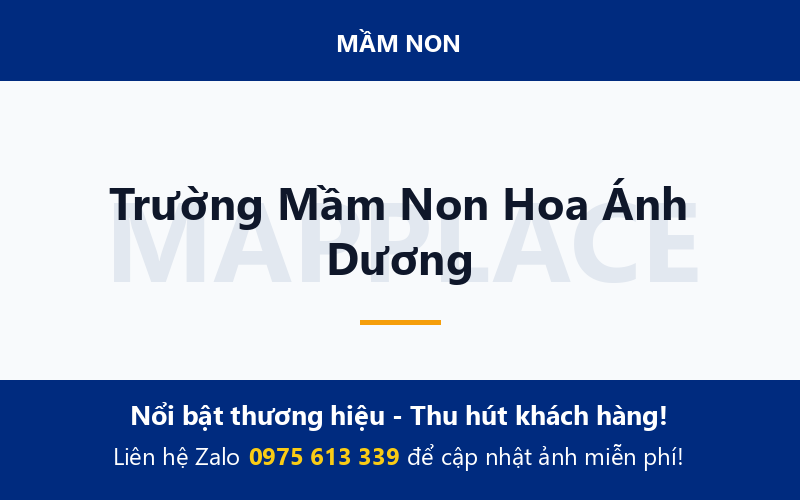 Trường Mầm Non Hoa Ánh Dương