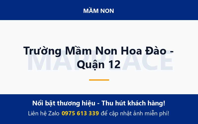 Trường Mầm Non Hoa Đào - Quận 12