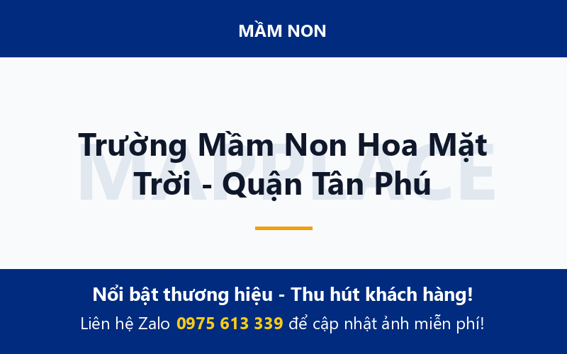 Trường Mầm Non Hoa Mặt Trời - Quận Tân Phú