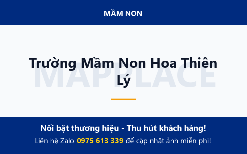 Trường Mầm Non Hoa Thiên Lý