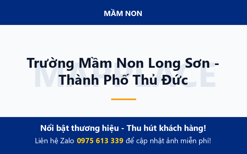 Trường Mầm Non Long Sơn - Thành Phố Thủ Đức