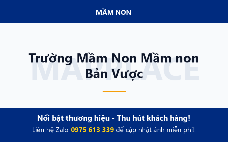 Trường Mầm Non Mầm non Bản Vược