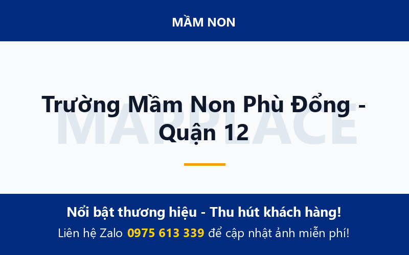 Trường Mầm Non Phù Đổng - Quận 12