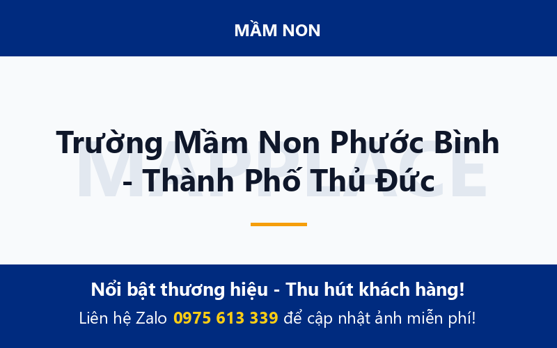 Trường Mầm Non Phước Bình - Thành Phố Thủ Đức