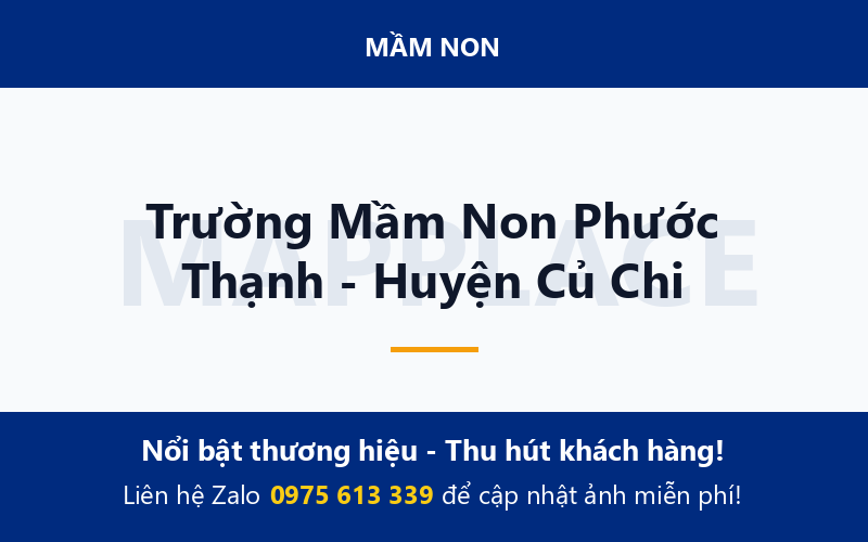 Trường Mầm Non Phước Thạnh - Huyện Củ Chi
