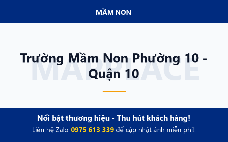 Trường Mầm Non Phường 10 - Quận 10