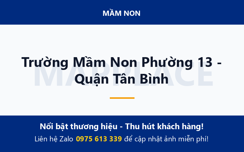 Trường Mầm Non Phường 13 - Quận Tân Bình