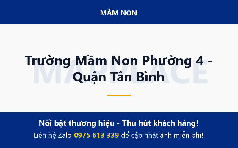Trường Mầm Non Phường 4 - Quận Tân Bình