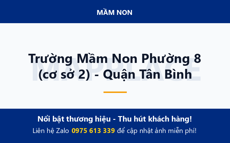 Trường Mầm Non Phường 8 (cơ sở 2) - Quận Tân Bình