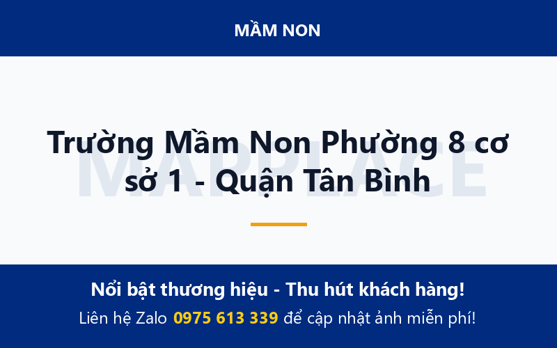 Trường Mầm Non Phường 8 cơ sở 1 - Quận Tân Bình