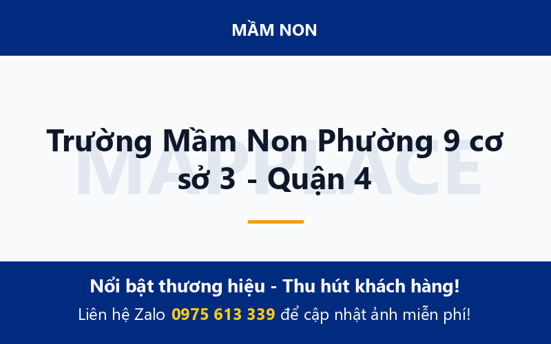 Trường Mầm Non Phường 9 cơ sở 3 - Quận 4