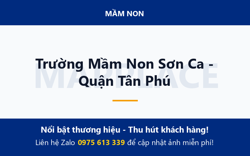 Trường Mầm Non Sơn Ca - Quận Tân Phú