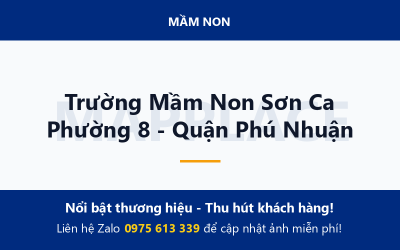 Trường Mầm Non Sơn Ca Phường 8 - Quận Phú Nhuận