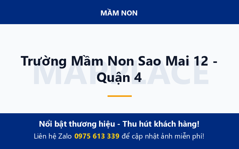Trường Mầm Non Sao Mai 12 - Quận 4